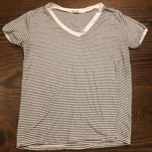Heart Hips black and white striped tee